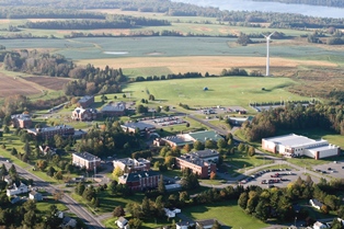 Photo of an aerial view of campus