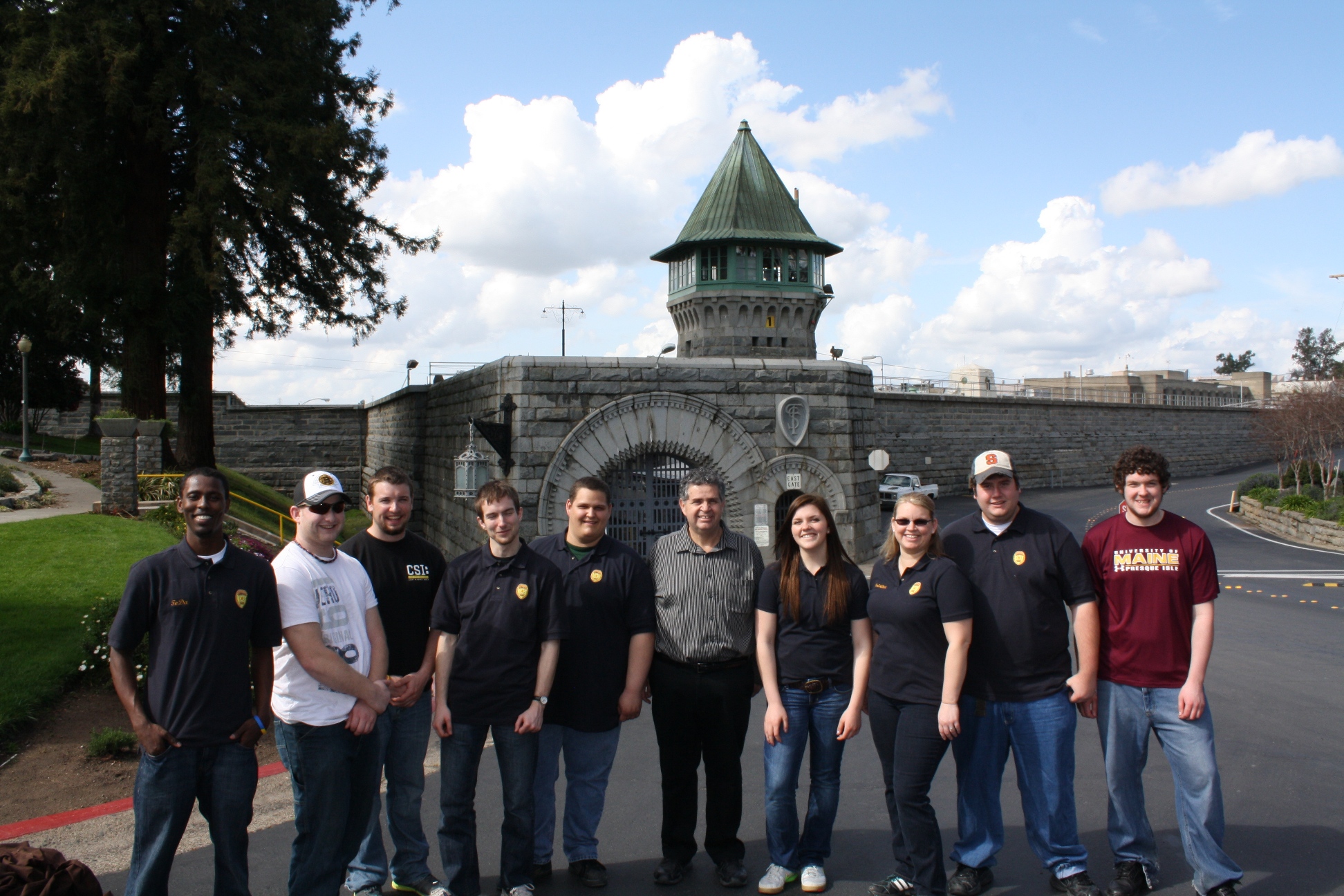 Photo of the students who participated in the trip included: Christina Hall, Hanad Ashkir, Mark Bartlett, Tom Dionne, Josh Esty, Josh Conroy, Sierra Turmenne, Richard Landry, and Ben Lulofs.