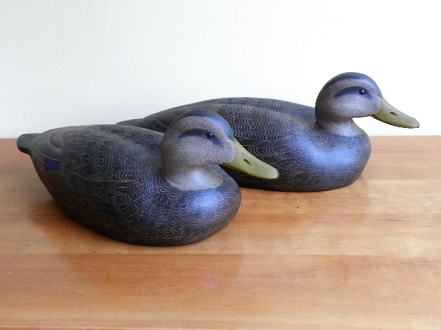 Two duck sculptures