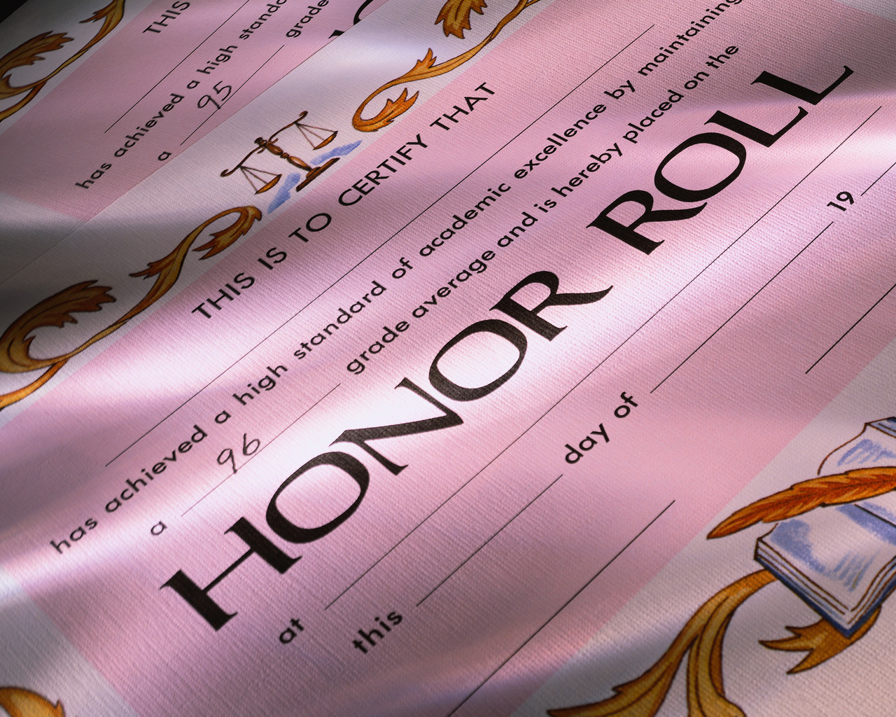 Honor Roll Certificate