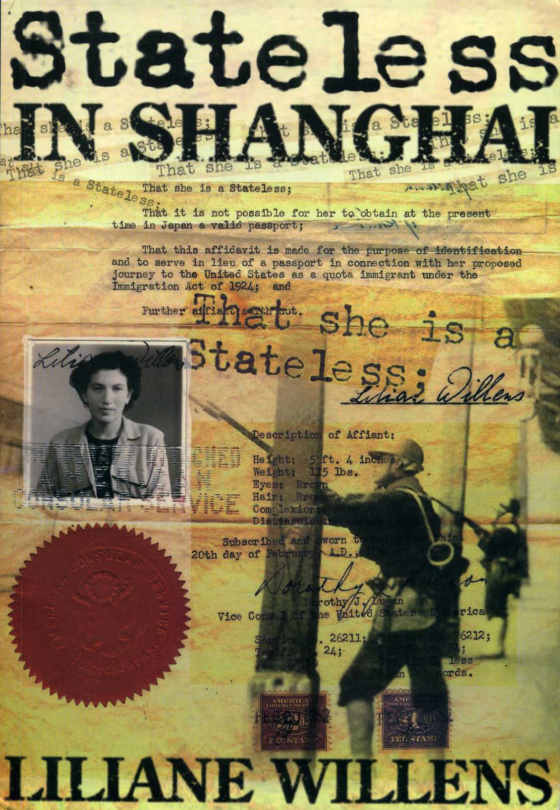 Book cover "Stateless in Shanghai" by Liliane Willens