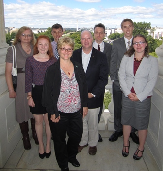 Group photo of Kasandra Foster and Maine Policy Scholars