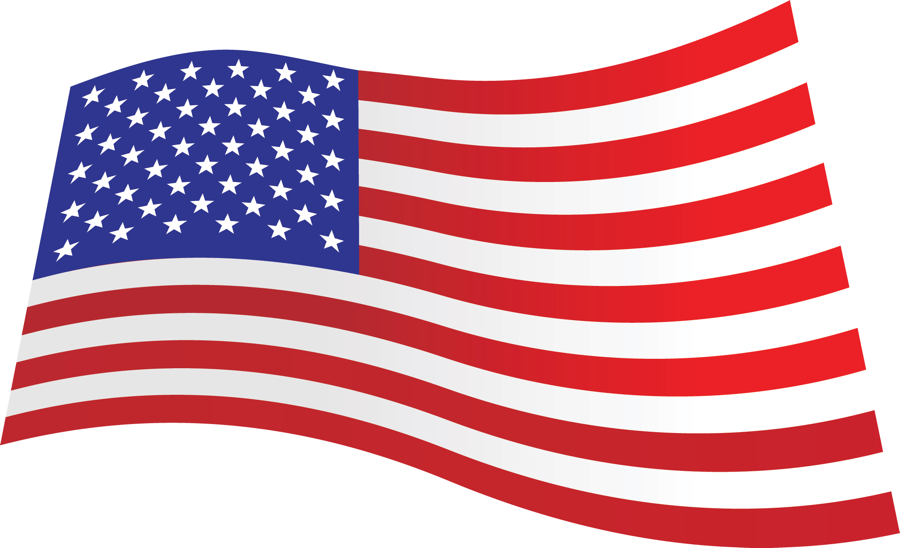 Digital image of waving American Flag