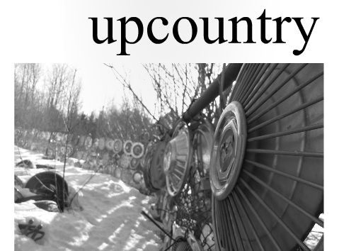 Upcountry journal cover in grayscale