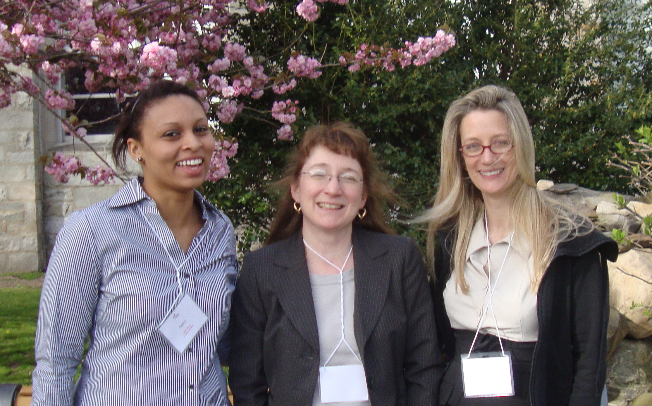 Photo of UMPI tutors Martha Franklin-Wight, Taylor Ussery and Dr. Deborah Hodgkins